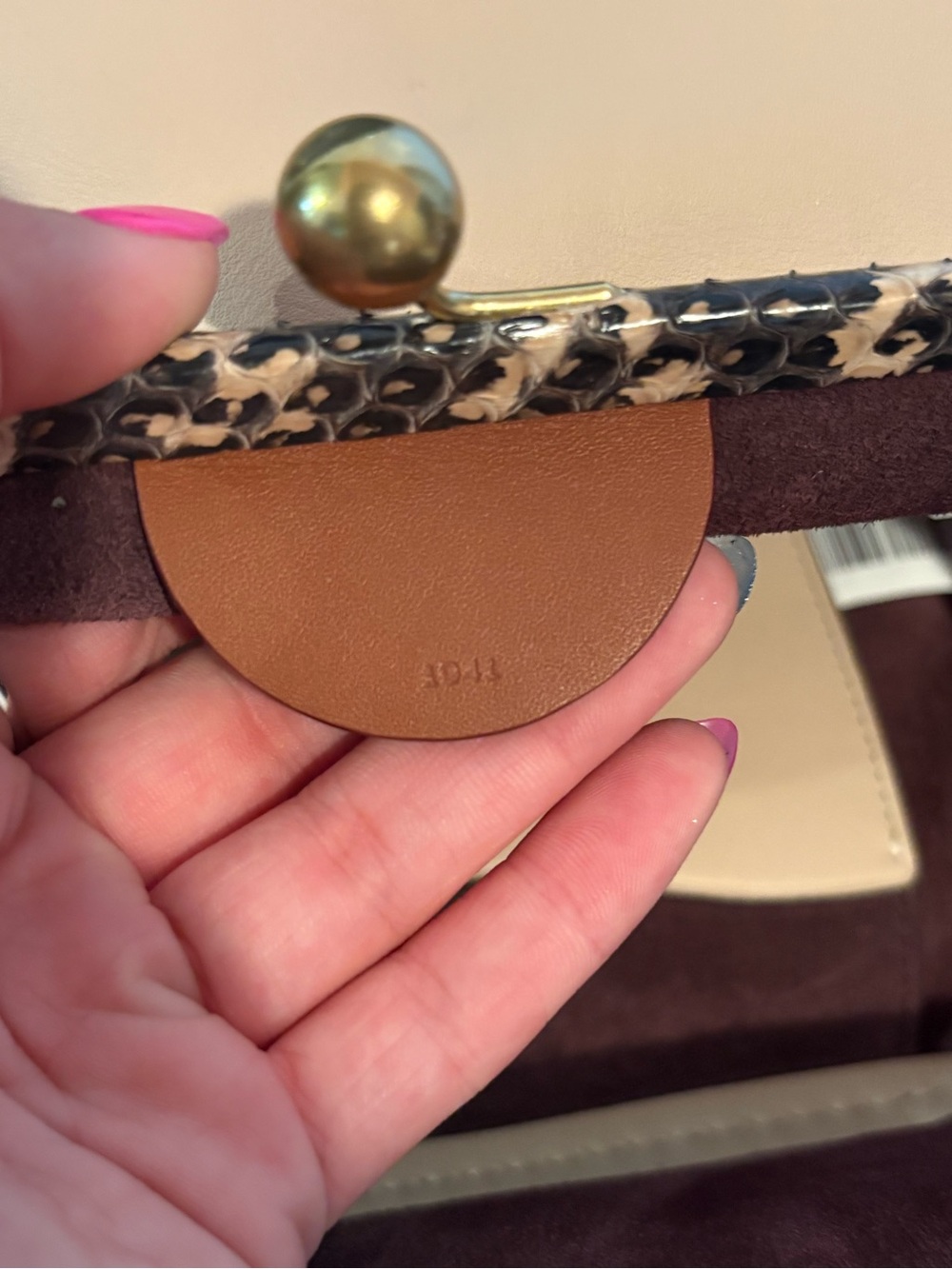 Coach 1941 SAMPLE Rider Bag 24 in Neutral Snakeskin Leather - Picture 12 of 16